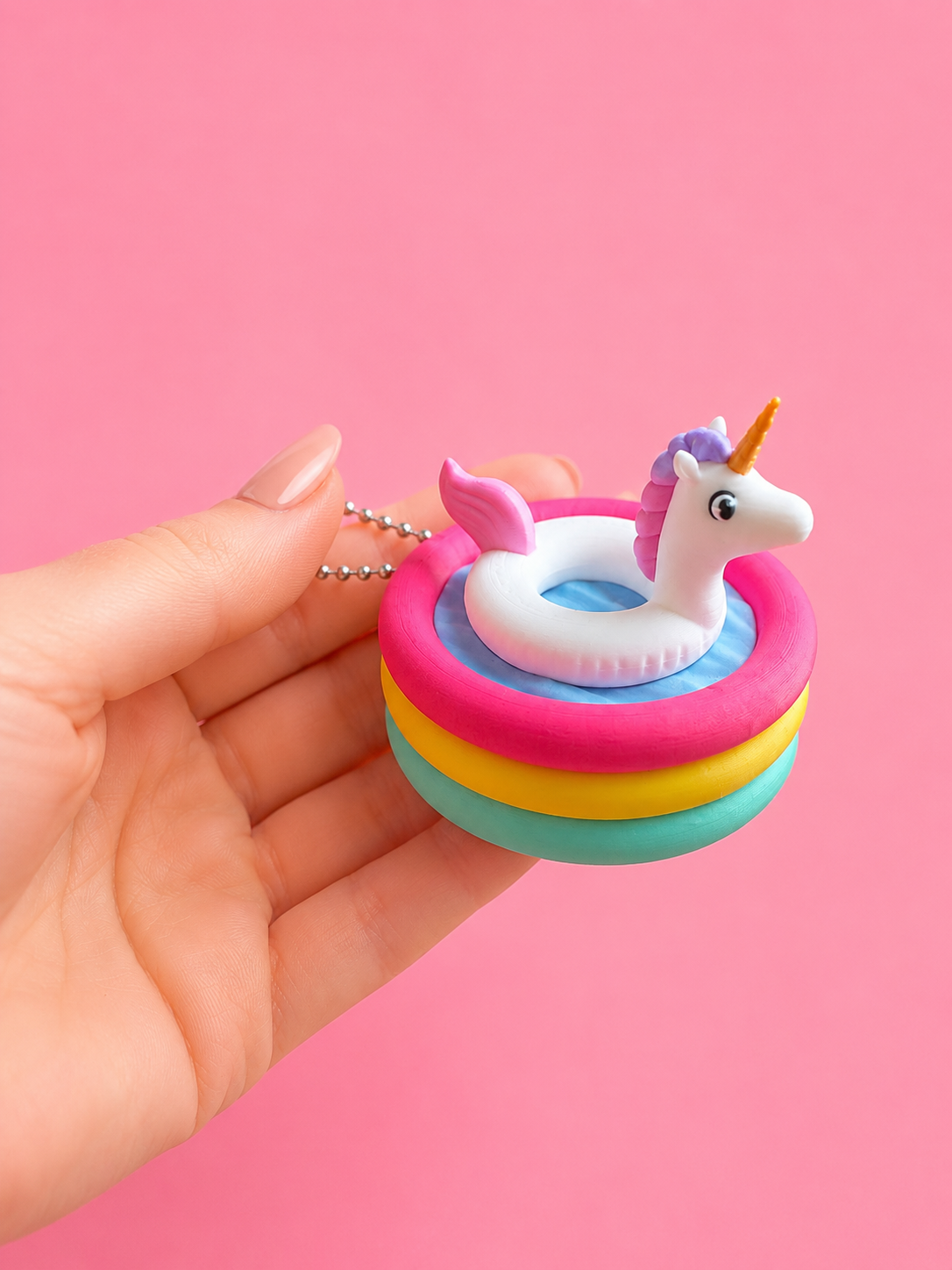 Make a Splash Unicorn Float Keyring Clicker