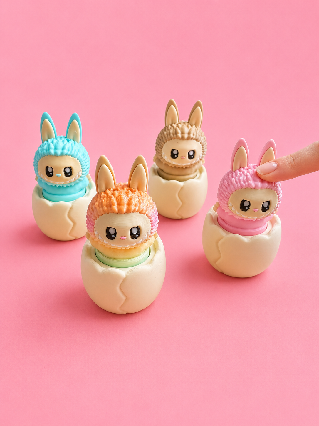 Bunny Hatch Clicker – Articulated Fidget Bunny in Egg